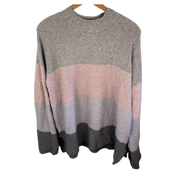 Soft and Cozy Joseph A Bank Over Sized Striped Sweater Plus Size XL Preppy Warm - Picture 1 of 6